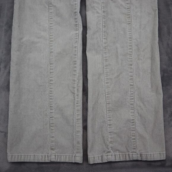 London Pants Womens 6 Gray Chino Bootcut Stretch Corduroy Flat Front Button Zip - Picture 13 of 16